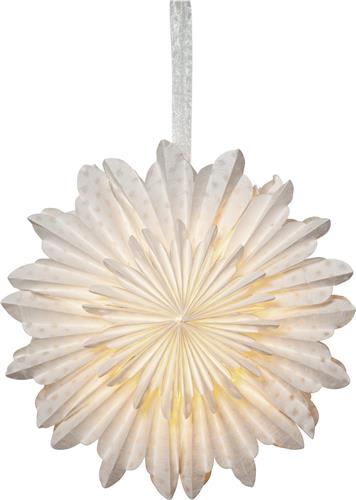 Star Trading papieren ster Wolk, wit, 2-laags, gerecycled materiaal, sneeuwvlok, kerstdecoratie, 45 cm