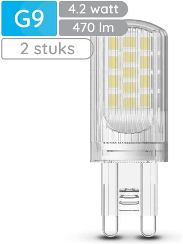 Modee LED Lamp G9 - 4.2W 4000K 470 LM 230V - LED Lamp insteek - Wit Licht - 2 stuks
