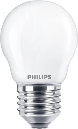 Philips E27 kogellamp lichtbron - Warm wit licht - 4.3W