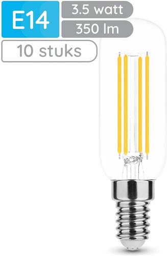 Modee E14 LED Lamp 3.5W - 350lm - 2700K - Warm Wit - LED Filament Lamp T25 - Vervangt 32W Halogeen Gloeilamp - 10 stuks