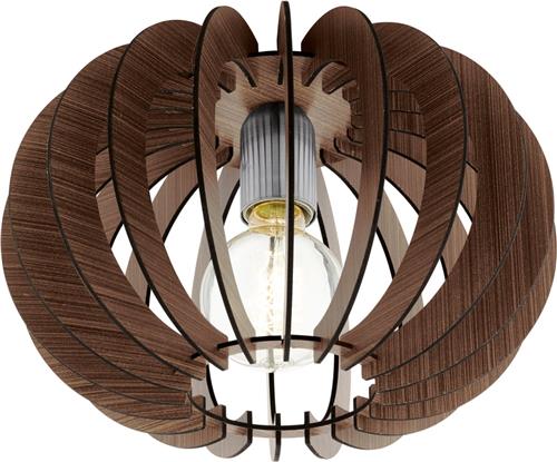 EGLO Stellato - plafondlamp - E27 - Ø40 cm - donkerbruin/nickel-mat