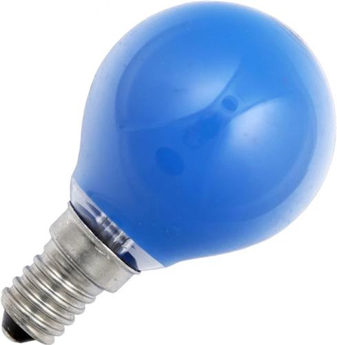 Schiefer E14 Kogel Gloeilamp | 15W Blauw 10lm 220V/240V | Dimbaar