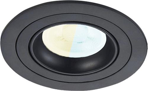 Inbouwspot Jamy met Philips HUE White Ambiance - inbouw spot - Zwart - rond - Voor binnen / woonkamer / keuken / slaapkamer - IP20 - GU10 - Buitendiameter: 91MM - boorgat: 80-82MM - min. Inbouwdiepte: 70MM