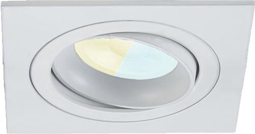Inbouwspot Berke met Philips HUE White Ambiance - inbouwspot - Wit - vierkant - Voor binnen / woonkamer / keuken / slaapkamer - IP20 - GU10