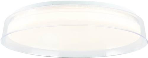 Brillant | Leanna LED plafondlamp 41cm transparant/wit Tuya App | 1x LED geïntegreerd, 24W LED geïntegreerd, (2400lm, 3000-6500K)