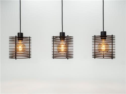 EGLO Segovia Hanglamp - E27 - 88 cm - Zwart - Staal/Hout