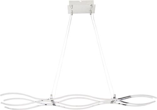 LED Hanglamp - Hangverlichting - Primon - 45W - Natuurlijk Wit 4000K - Mat Chroom - Aluminium