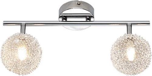 LED Plafondspot - Trion Ware - G9 Fitting - 2-lichts - Rechthoek - Glans Chroom - Aluminium