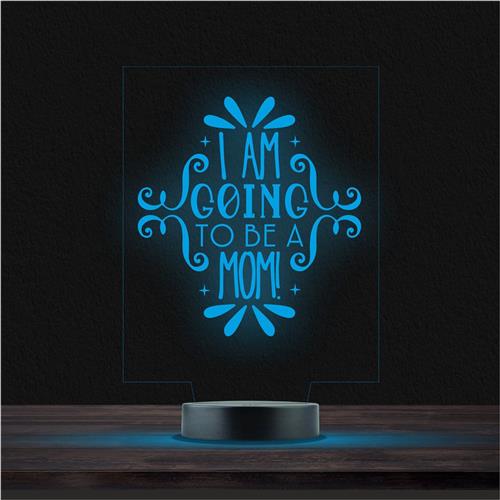 Led Lamp Met Gravering - RGB 7 Kleuren - I Am Going To Be A Mom