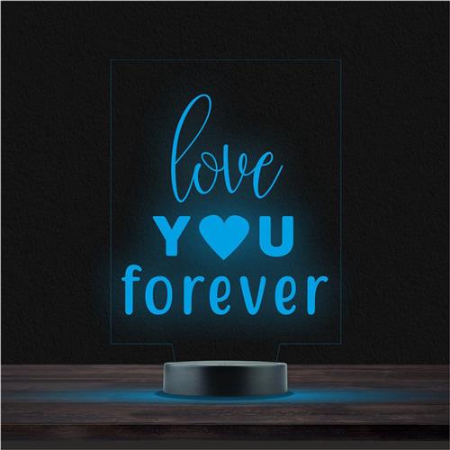 Led Lamp Met Gravering - RGB 7 Kleuren - Love You Forever