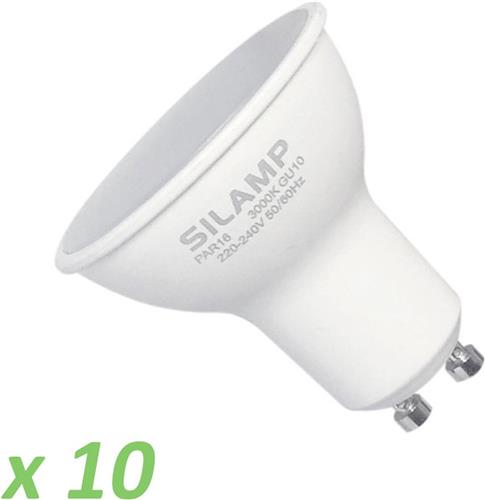 Ledlamp G U10 8W 220V (10 stuks) - Warm wit licht - Overig - Pack de 10 - Wit Chaud 2300K - 3500K - SILUMEN