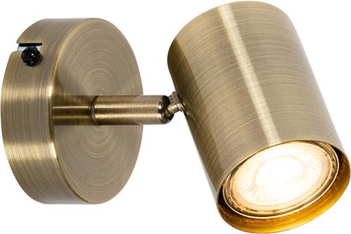 QAZQA jeana - Moderne Plafondspot | Spotje | Opbouwspot - 1 lichts - L 8 cm - Brons - Woonkamer | Slaapkamer | Keuken