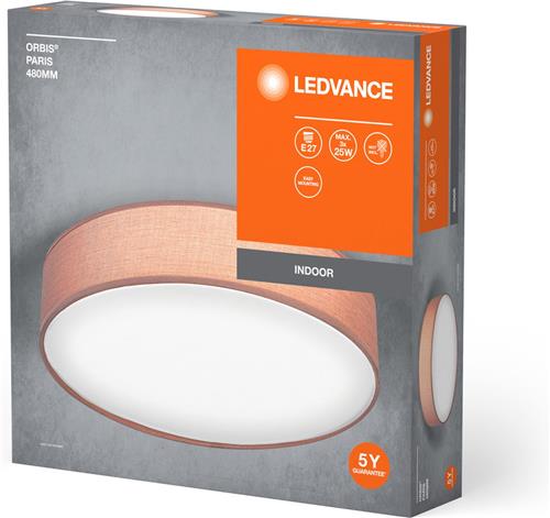LEDVANCE ORBIS PARIS plafondlamp 480mm, bruin, 3XE27