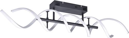 LED Plafondlamp - Plafondverlichting - Trion Sarina - 41W - Aanpasbare Kleur - Dimbaar - Rechthoek - Geborsteld Zilver - Aluminium