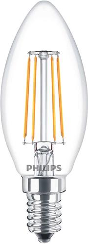 Philips Classic LEDcandle E14 Filament Helder 4W (40W) 470lm - 827 Zeer Warm Wit. Bespaar op energie.