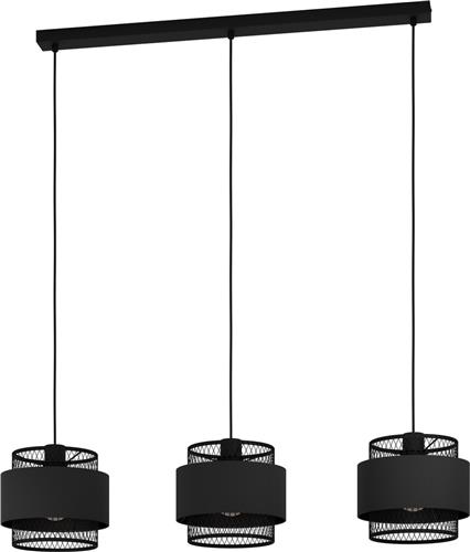 EGLO Bazely Hanglamp - E27 - 99 cm - industrieel - zwart