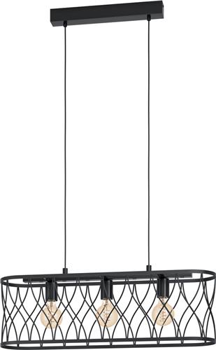 EGLO Giltspur Hanglamp - E27 - 77 cm - Zwart