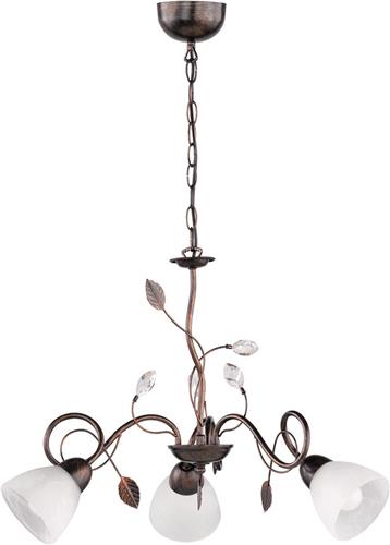 LED Hanglamp - Hangverlichting - Torna Trada - E14 Fitting - 3-lichts - Rond - Antiek Roestkleur - Aluminium