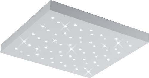 LED Plafondlamp - Plafondverlichting - Torna Tarza - 22W - Aanpasbare Kleur - Afstandsbediening - Dimbaar - Vierkant - Mat Wit - Aluminium