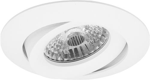 Spot Armatuur GU10 - Proma Uranio Pro - GU10 Inbouwspot - Rond - Wit - Aluminium - Kantelbaar - Ø82mm