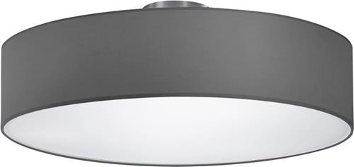 LED Plafondlamp - Plafondverlichting - Torna Hotia - E27 Fitting - 3-lichts - Rond - Mat Grijs - Aluminium