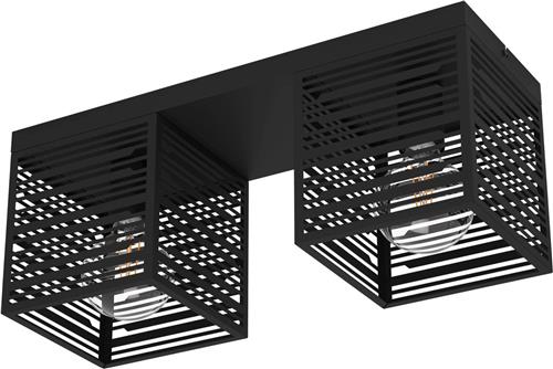 EGLO Piedritas Plafondlamp - E27 - 51,5 cm - Zwart