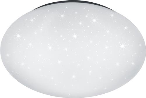 LED Plafondlamp - Badkamerlamp - Trion Paula - 15W - Spatwaterdicht IP44 - Natuurlijk Wit 4000K - Sterlicht - Rond - Mat Wit - Kunststof