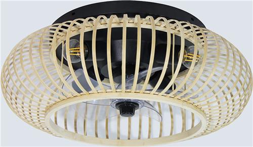 Zomer/winter plafondventilator met bamboe frame - Paco
