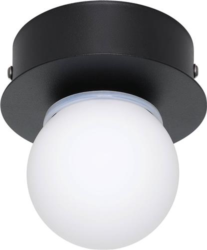 EGLO Mosiano Plafondlamp - Wandlamp - Badkamer - LED - Ø 11 cm - Zwart/Wit