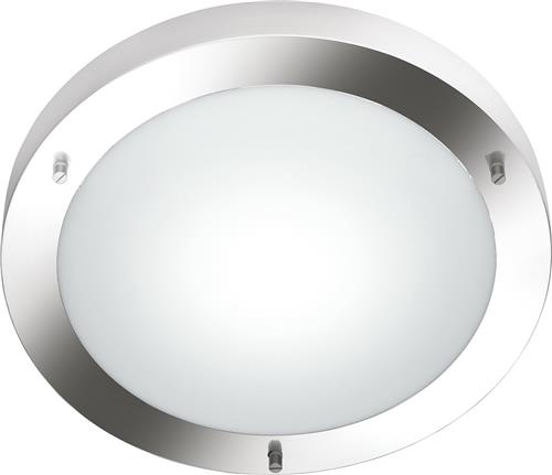 LED Plafondlamp - Badkamerlamp - Torna Condi - Opbouw Rond - Spatwaterdicht IP44 - E27 Fitting - Mat Nikkel Aluminium - Ø310mm