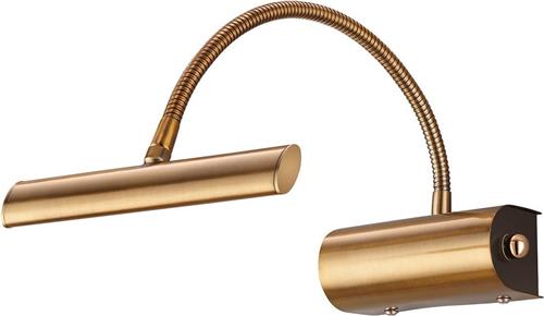 LED Spiegelverlichting - Schilderijverlichting - Trion Curty - 4W - Warm Wit 3000K - Dimbaar - Ovaal - Oud Brons - Aluminium