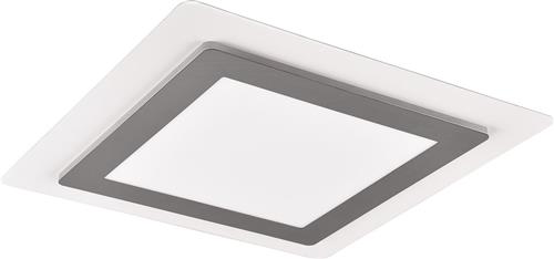 LED Plafondlamp - Trion Groan - 46W - Aanpasbaar kleur - Dimbaar - Vierkant - Mat Nikkel - Metaal