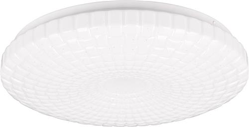 LED Plafondlamp - Plafondverlichting - Trion Gekko - 16W - Warm Wit 3000K - Rond - Mat Wit - Kunststof