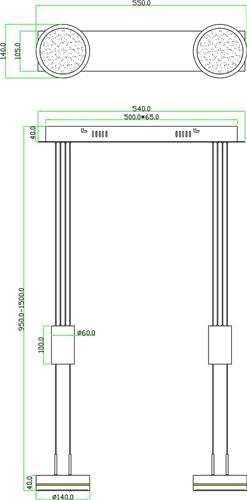 LED Hanglamp - Hangverlichting - Trion Franco - 14.4W - 2-lichts - Warm Wit 3000K - Dimbaar - Rond - Mat Antraciet - Aluminium