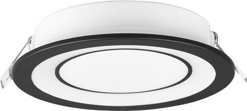LED Spot - Inbouwspot - Torna Cynomi - 10W - Warm Wit 3000K - Rond - Mat Zwart - Kunststof - Ø140mm