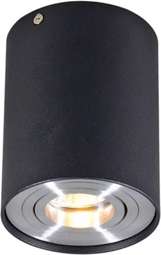 QAZQA rondoo up - Moderne Plafondspot | Spotje | Opbouwspot - 1 lichts - Ø 95 mm - Chroom - Industrieel - Woonkamer | Slaapkamer | Keuken