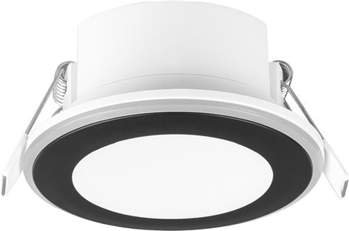 LED Spot - Inbouwspot - Torna Auran - 5W - Warm Wit 3000K - Rond - Mat Zwart - Kunststof