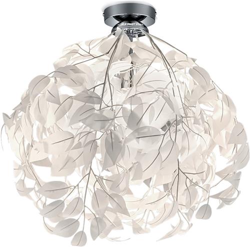 LED Plafondlamp - Plafondverlichting - Trion Lovy - E27 Fitting - 1-lichts - Rond - Glans Chroom - Aluminium