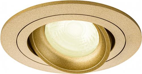 Inbouwspot Erne met Philips HUE White - Voor binnen / woonkamer / keuken / slaapkamer - spotje - Goud - rond - IP20 - GU10 - Buitendiameter: 92MM - boorgat: 80-86MM - min. Inbouwdiepte: 70MM