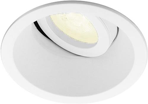 Inbouwspot Enno met Philips HUE White - Voor binnen / woonkamer / keuken / slaapkamer - inbouwspot - Wit - rond verdiepte spot - IP20 - GU10 - Buitendiameter: 93MM - boorgat: 80MM - min. Inbouwdiepte: 90MM