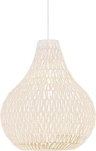 QAZQA lina - Design Grote hanglamp - 1 lichts - Ø 450 mm - Wit - Woonkamer | Slaapkamer | Keuken