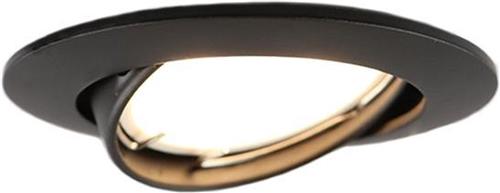 QAZQA edu - Moderne Inbouwspot - 1 lichts - Ø 82 mm - Zwart - Woonkamer | Slaapkamer | Keuken