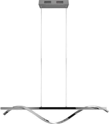 LED Hanglamp - Hangverlichting - Torna Annabel - 26W - Natuurlijk Wit 4000K - Dimbaar - Glans Chroom - Metaal