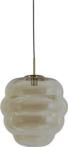 Light & Living Hanglamp Misty - Smoke Glas - 45x45x48cm - Modern - Hanglampen Eetkamer, Slaapkamer, Woonkamer