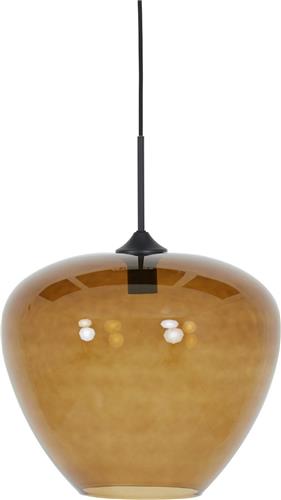 Light & Living Hanglamp Mayson - Bruin Glas - Ø40cm - Modern - Hanglampen Eetkamer, Slaapkamer, Woonkamer