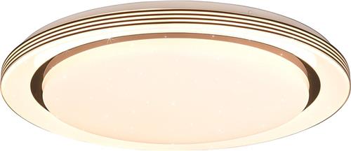 LED Plafondlamp - Plafondverlichting - Trion Atras - 21W - Aanpasbare Kleur - Afstandsbediening - Dimbaar - Sterlicht - Rond - Mat Zwart - Kunststof