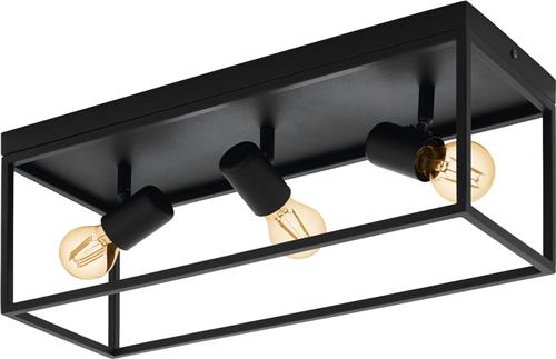 EGLO Silentina Plafondlamp - E27 - 54 cm - Zwart
