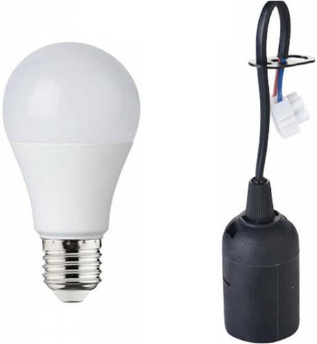 Verhuisfitting Set 10 Stuks - E27 Fitting - 10W - Natuurlijk Wit 4000K - Zwart