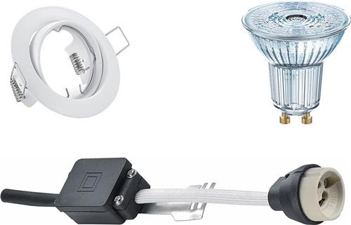 LED Spot Set - OSRAM Parathom PAR16 940 36D - GU10 Fitting - Dimbaar - Inbouw Rond - Mat Wit - 3.7W - Natuurlijk Wit 4000K - Kantelbaar Ø83mm
