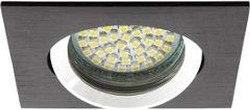 Inbouw spot GU10 aluminium vierkant armatuur zwart/zilver